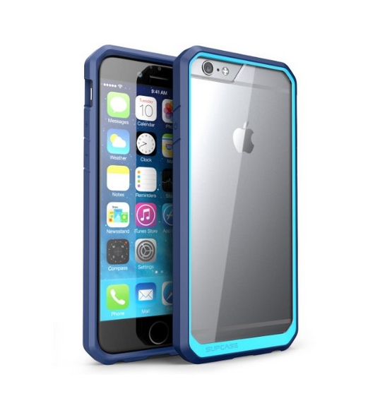 iPhone 6S Plus Case  SUPCASE Also Fit Apple iPhone 6 Plus Case [Unicorn Beetle] Clear Hybrid Protective Bumper Case clear blue